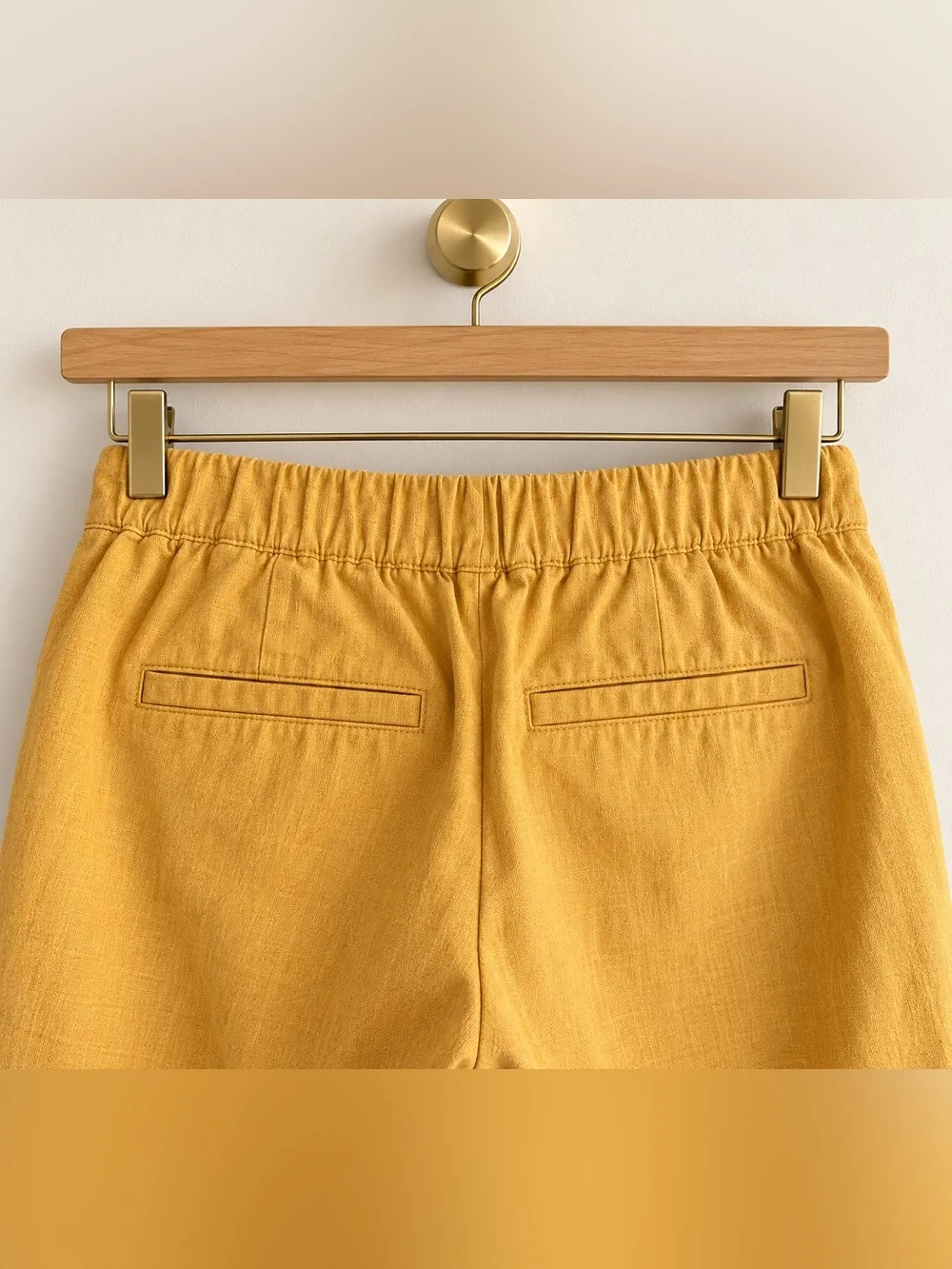 Women’s Banana Republic Hayden Linen Blend Ankle Pants Size 0 Mustard Yellow